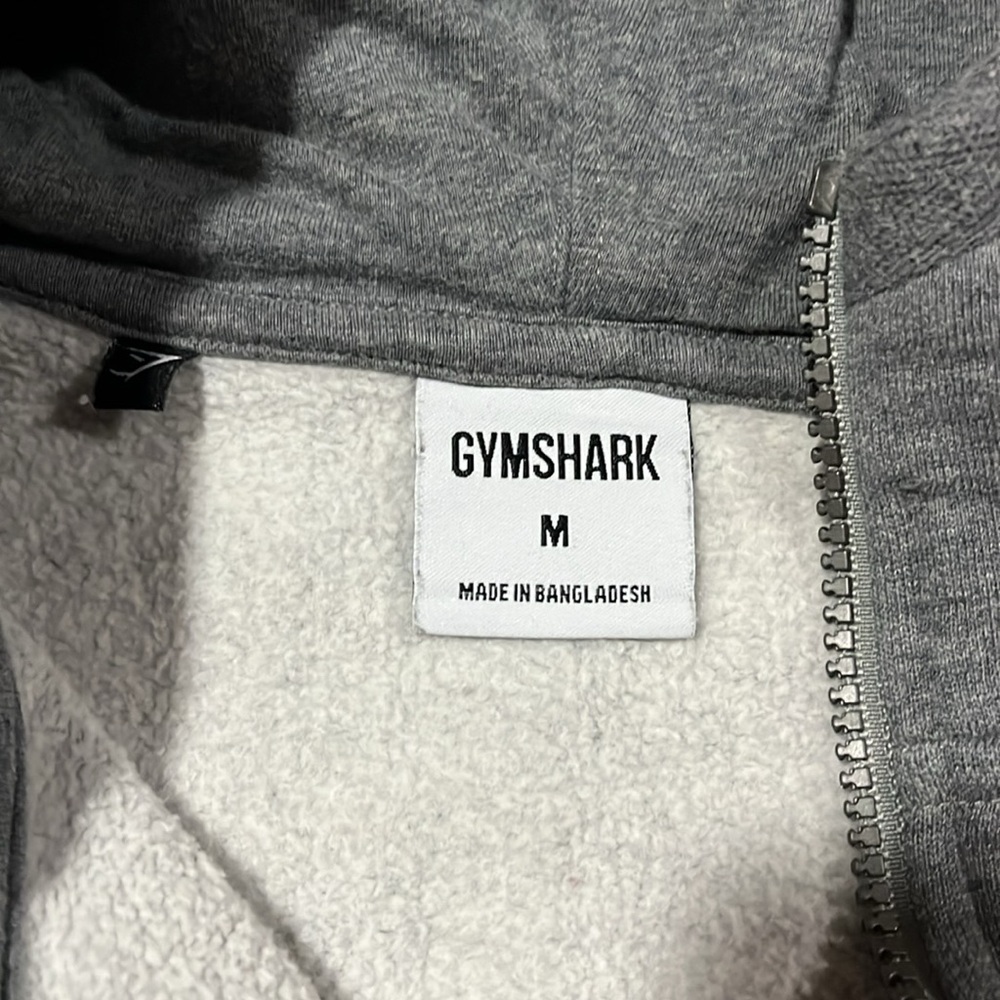 Gymshark Gray power zip up hoodie - Picture 6 of 7